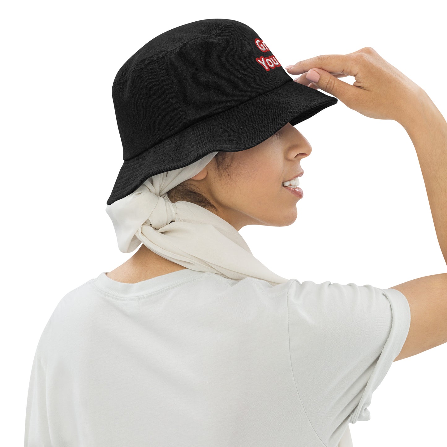 Grow Your Fro! Denim Bucket Hat