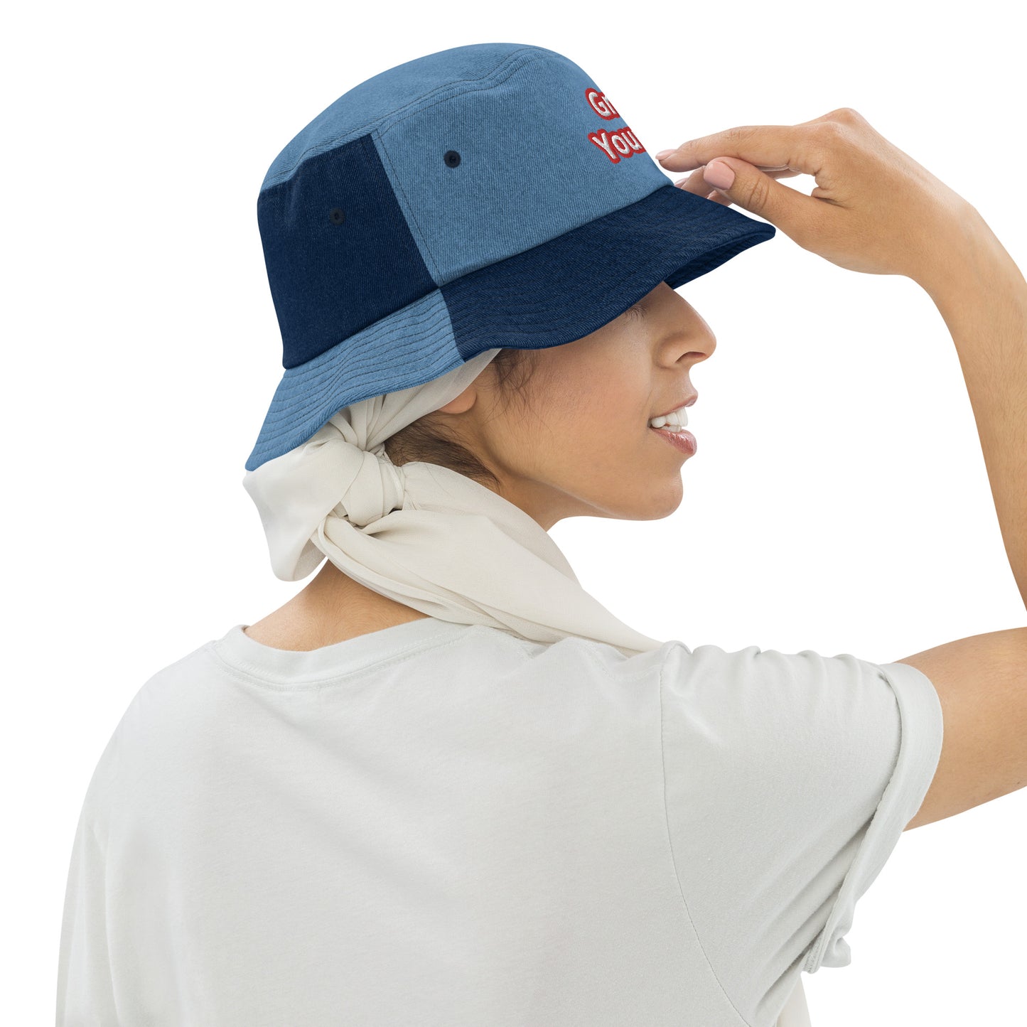 Grow Your Fro! Denim Bucket Hat