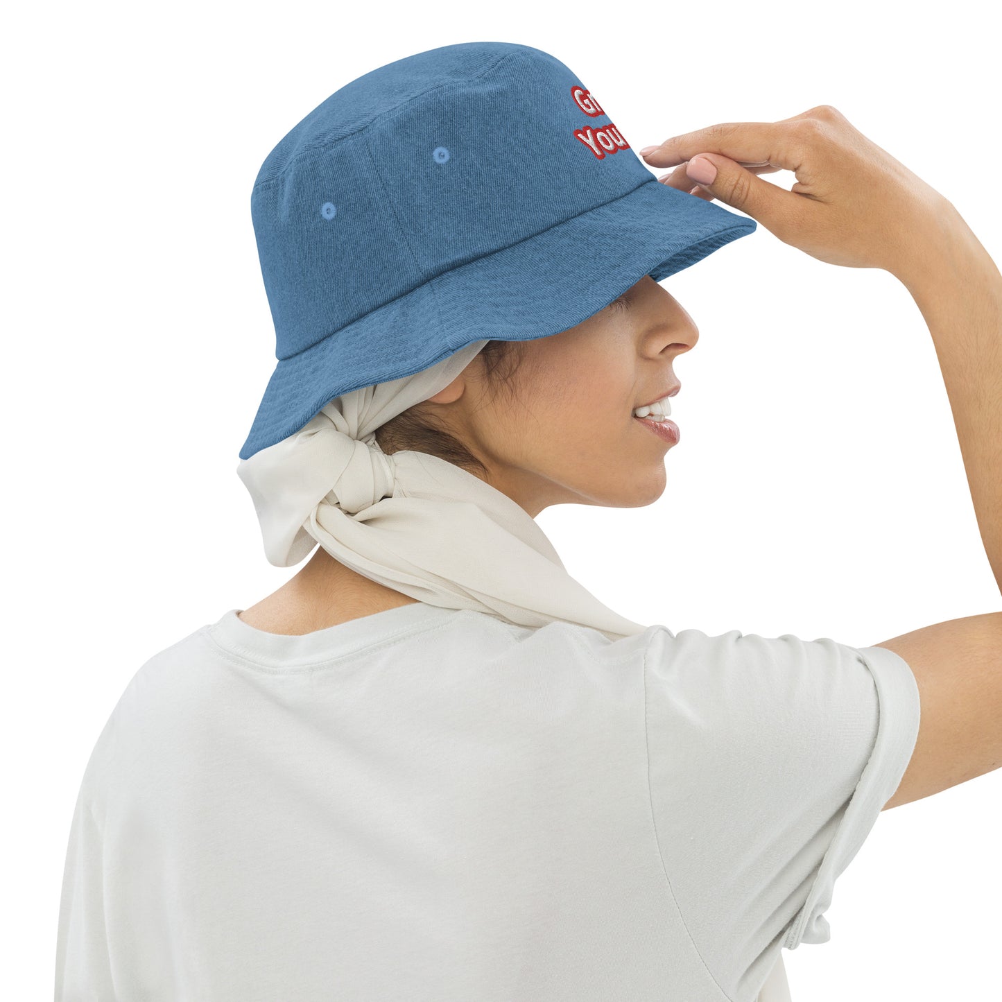 Grow Your Fro! Denim Bucket Hat