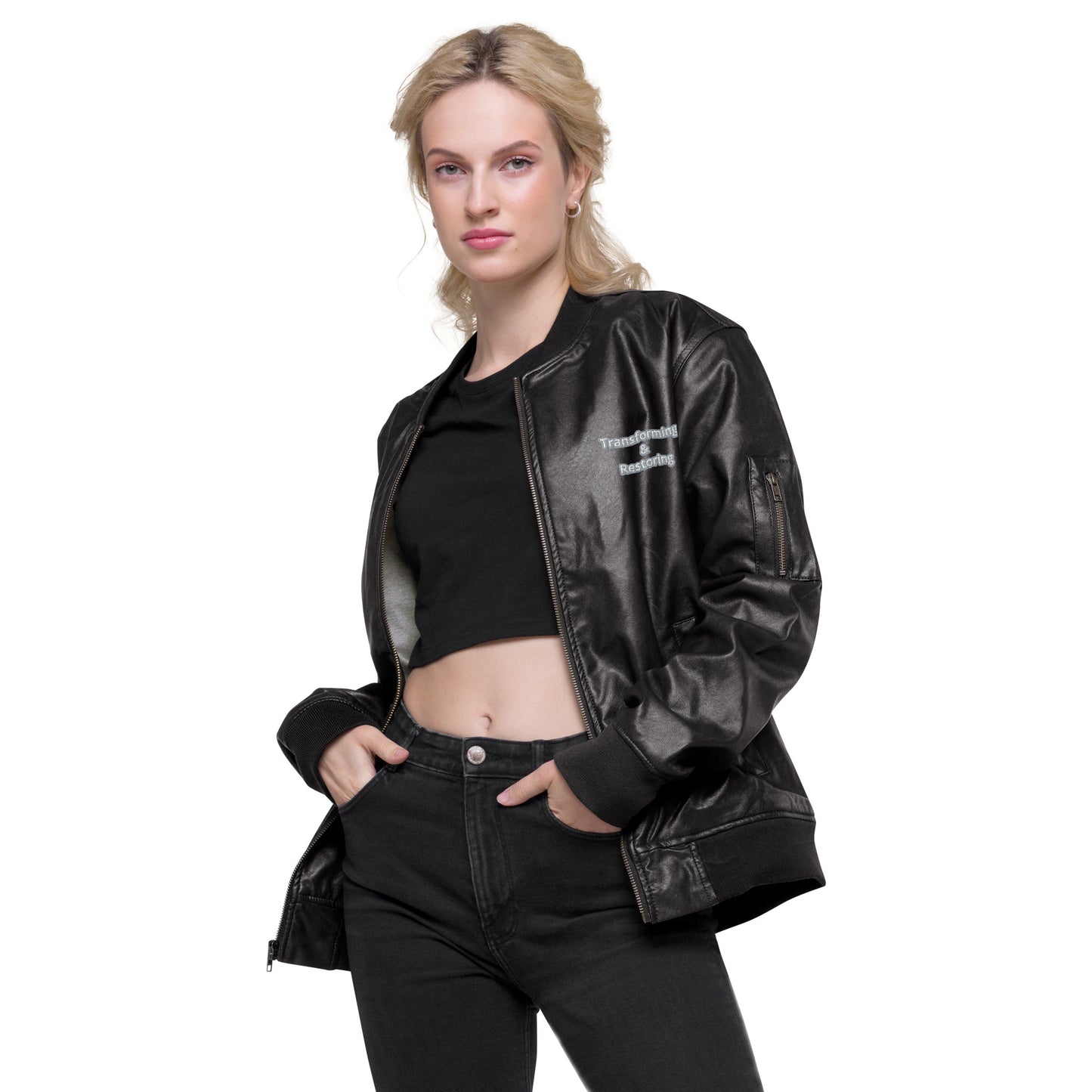 Transforming & Restoring Leather Bomber Jacket