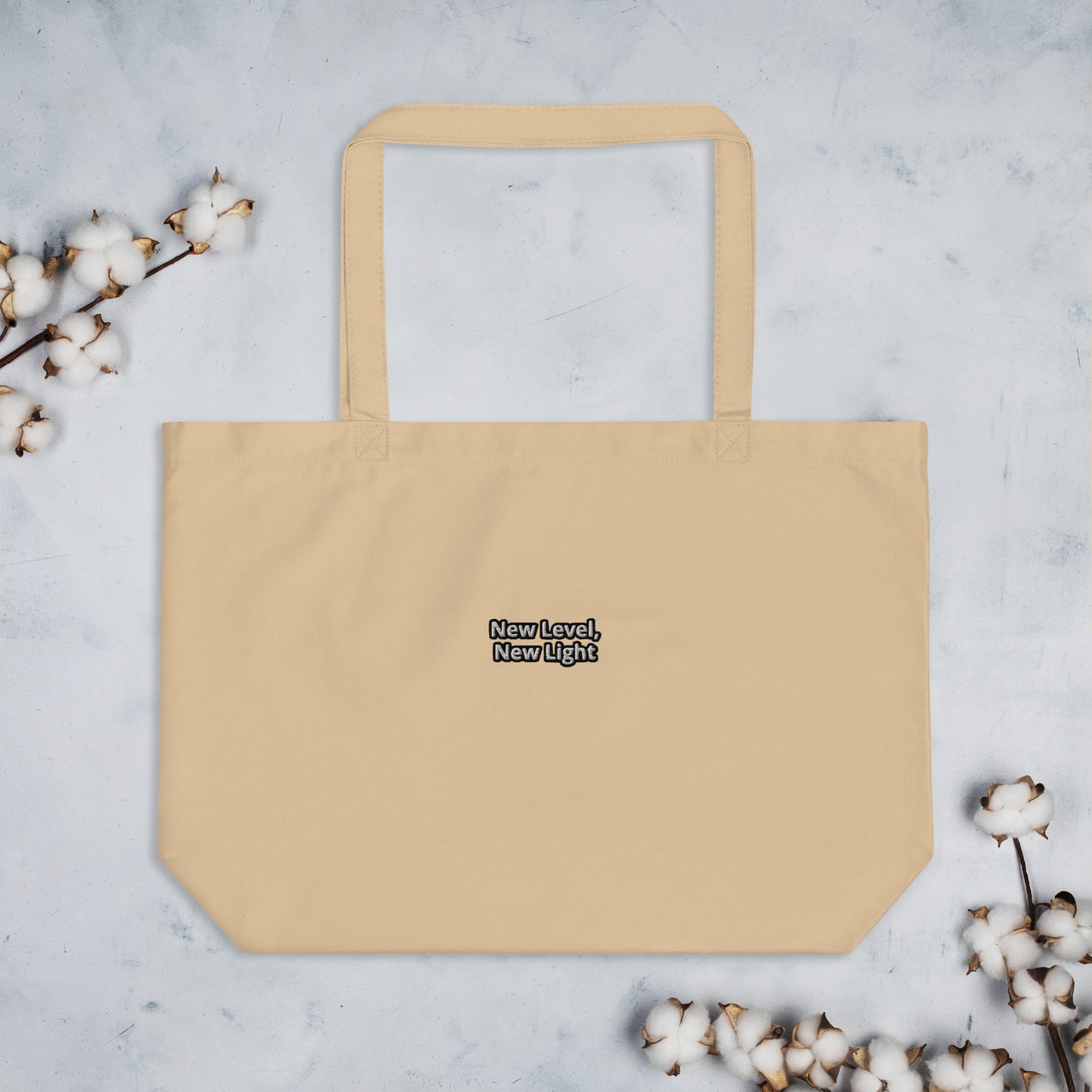 New Level, New Light Large organic tote bag