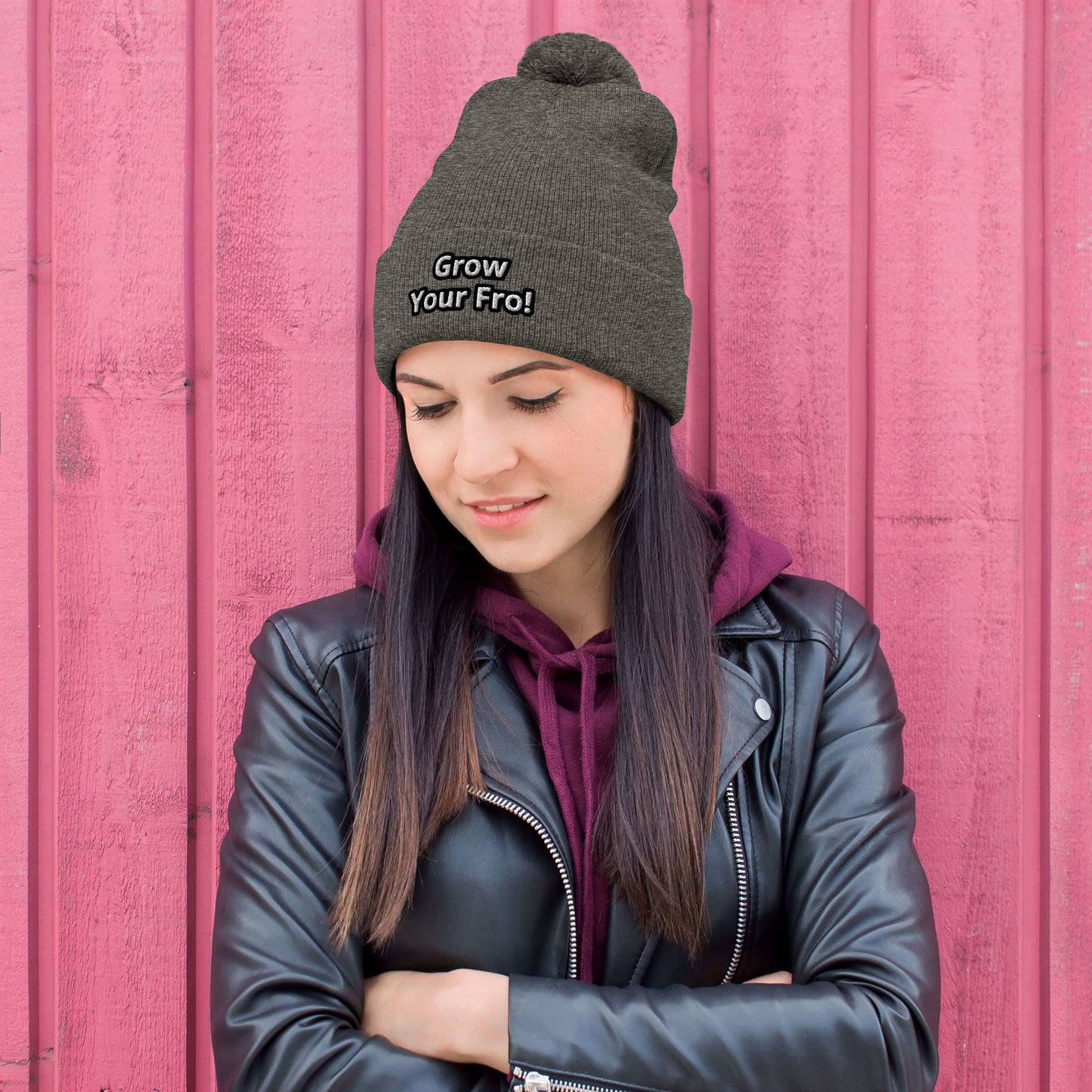 Grow Your Fro! Pom-Pom Beanie