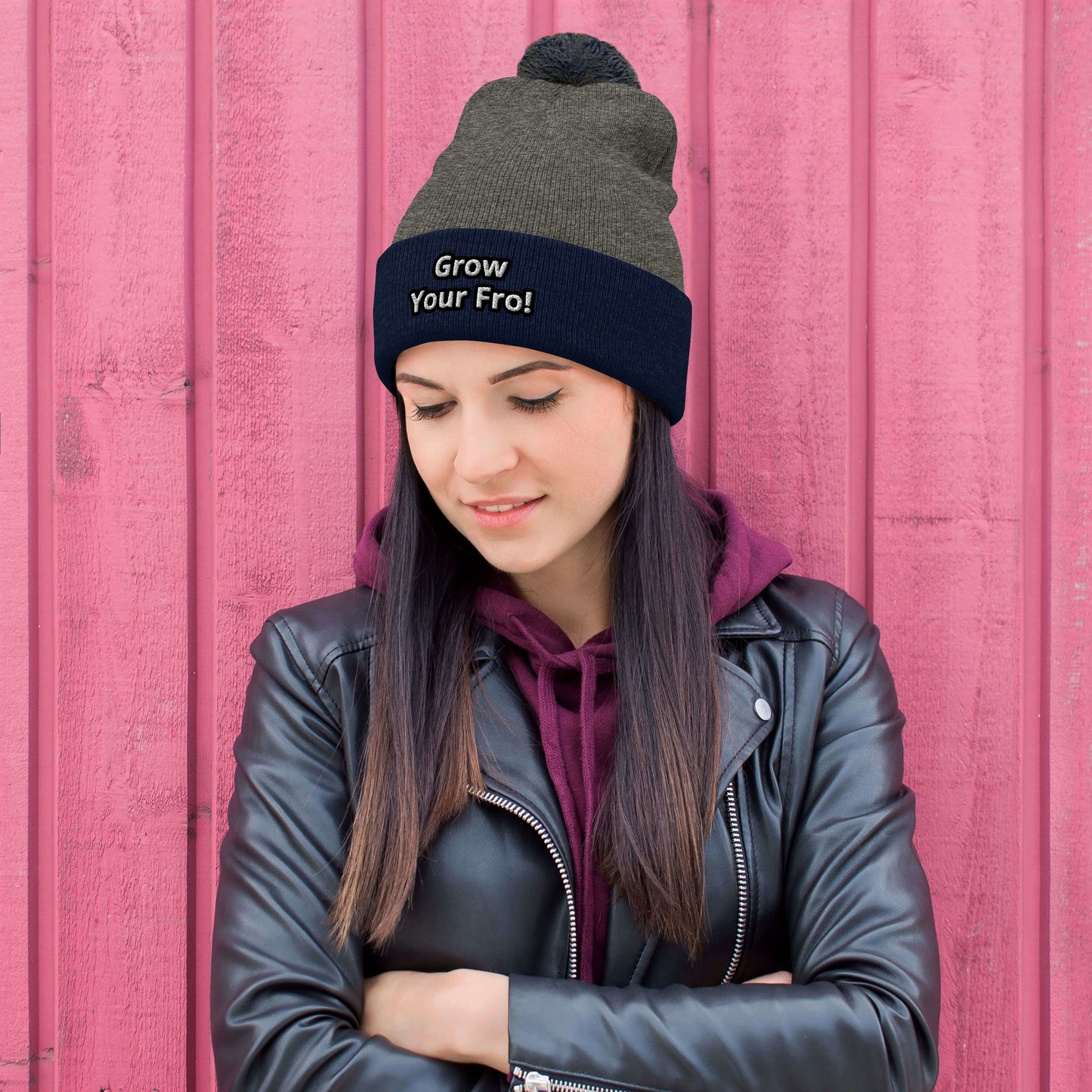 Grow Your Fro! Pom-Pom Beanie