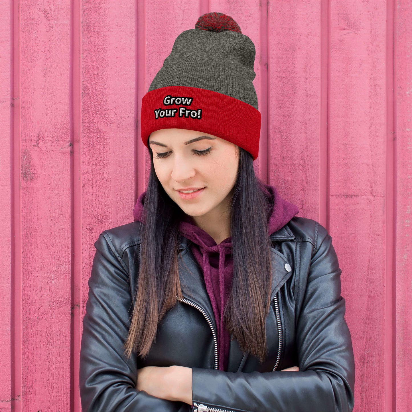 Grow Your Fro! Pom-Pom Beanie