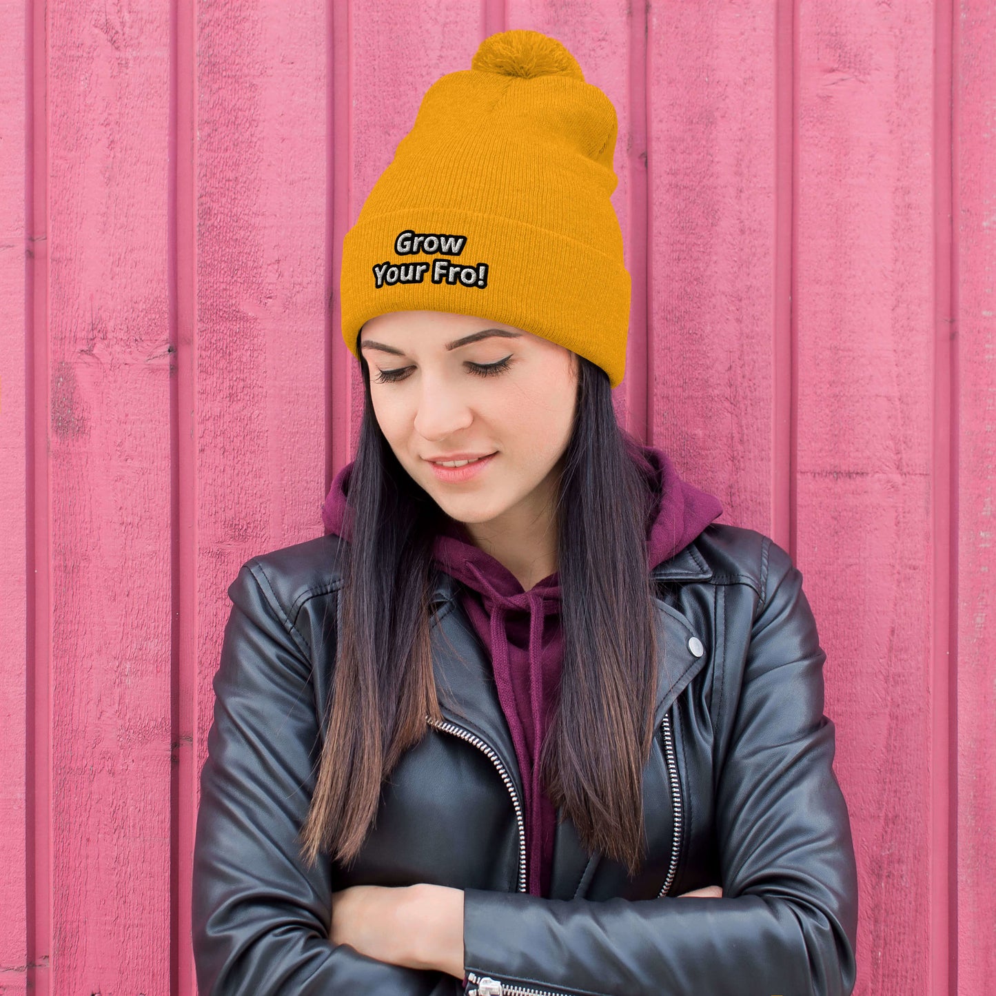 Grow Your Fro! Pom-Pom Beanie