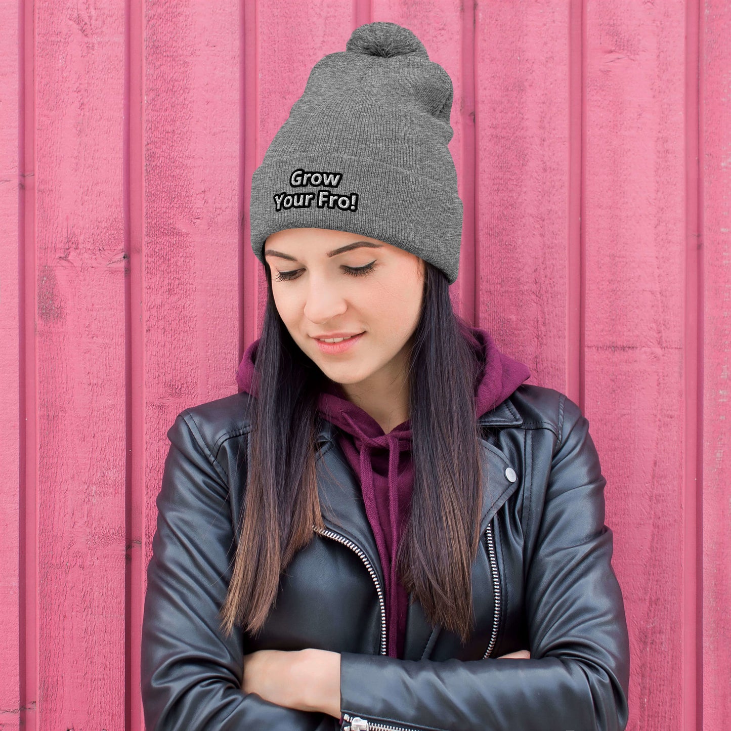Grow Your Fro! Pom-Pom Beanie