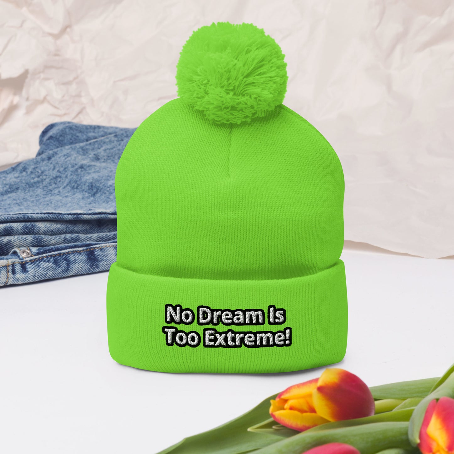 No Dream Is Too Extreme! Pom-Pom Beanie