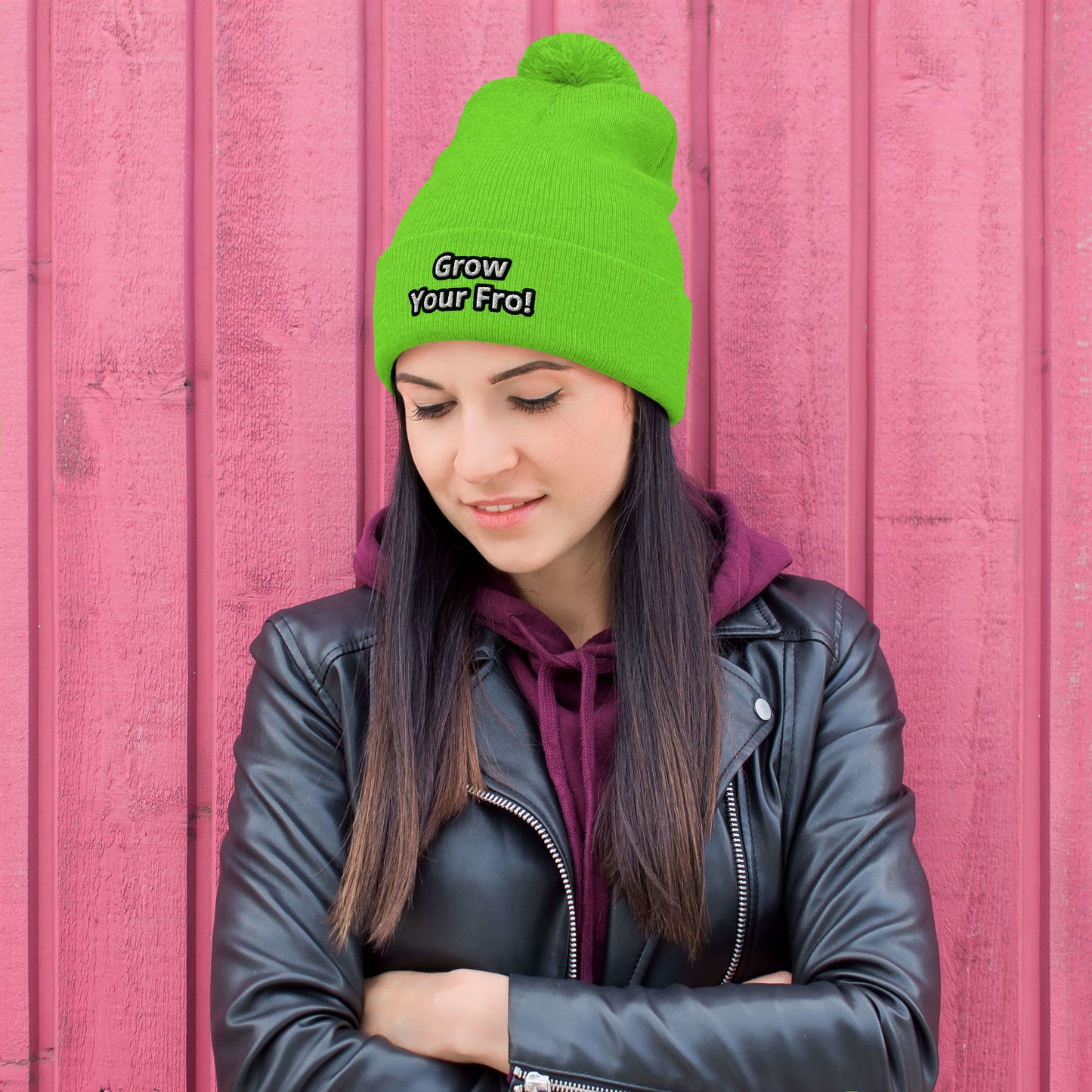 Grow Your Fro! Pom-Pom Beanie