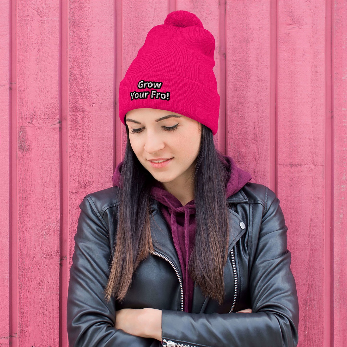 Grow Your Fro! Pom-Pom Beanie