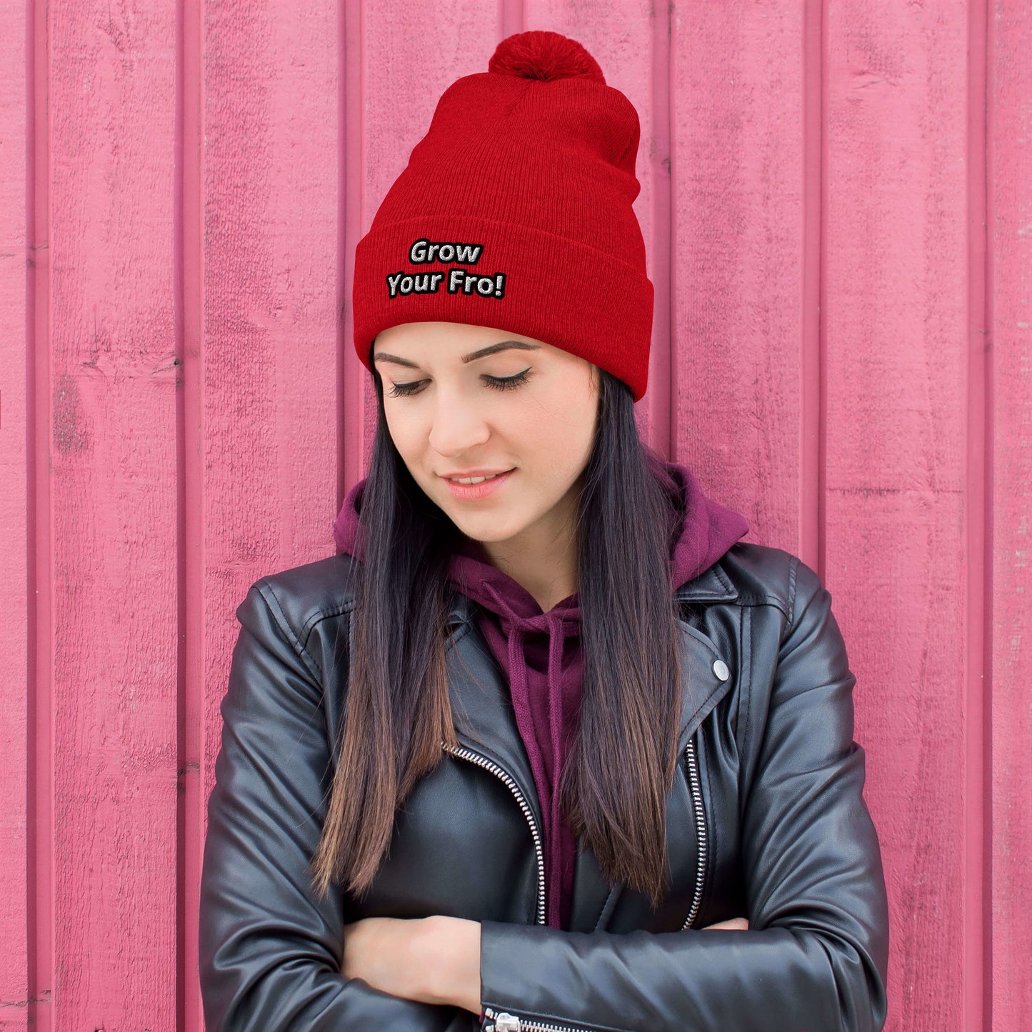 Grow Your Fro! Pom-Pom Beanie