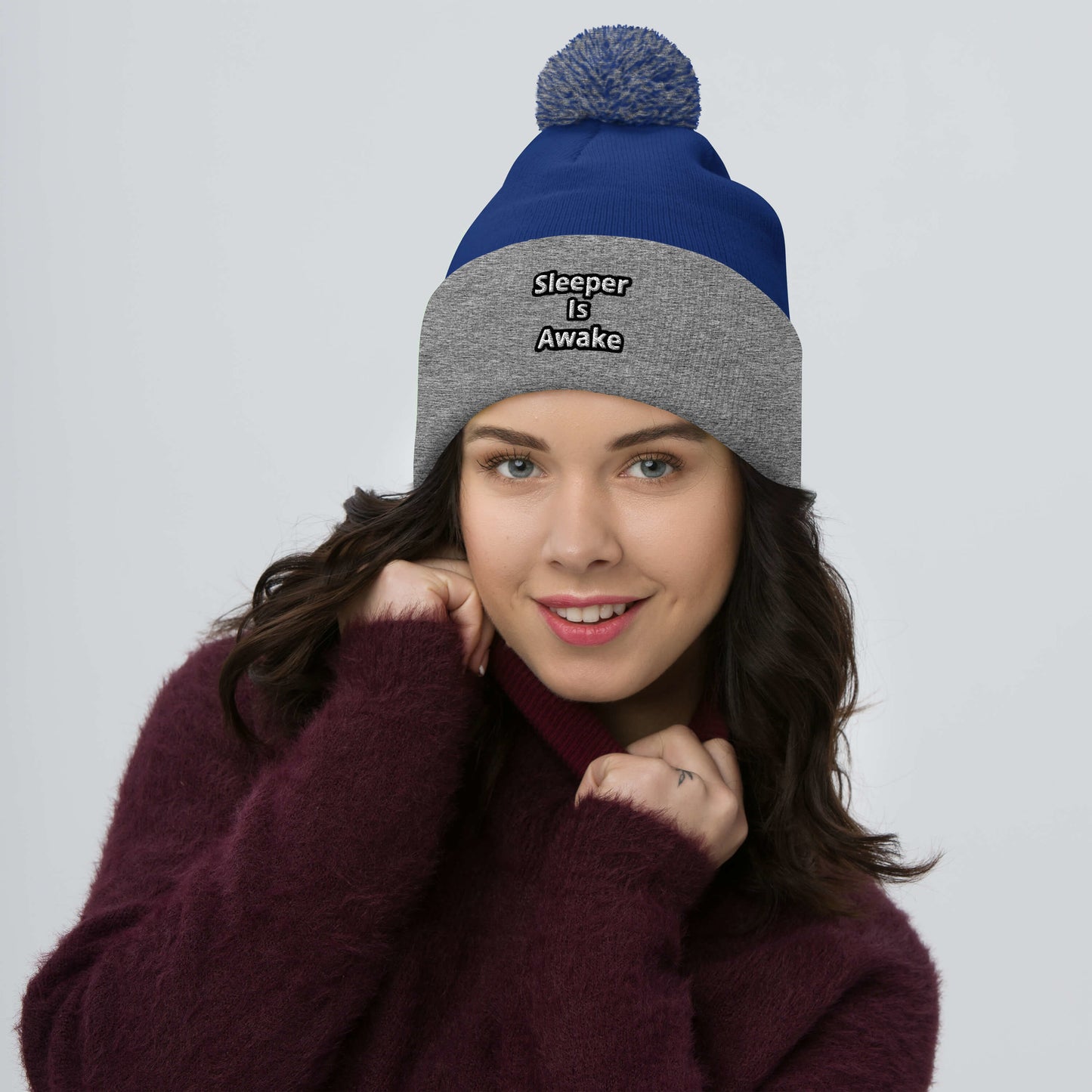 Sleeper Is Awake Pom-Pom Beanie