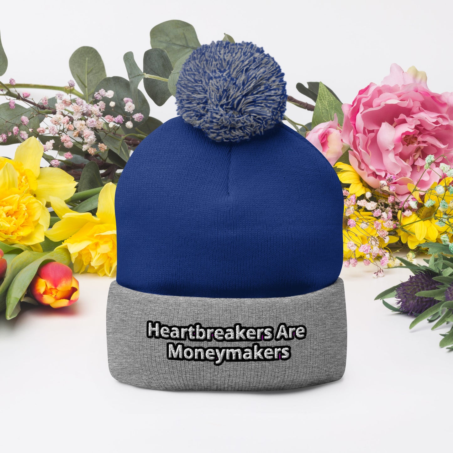 Heartbreakers Are Moneymakers Pom-Pom Beanie