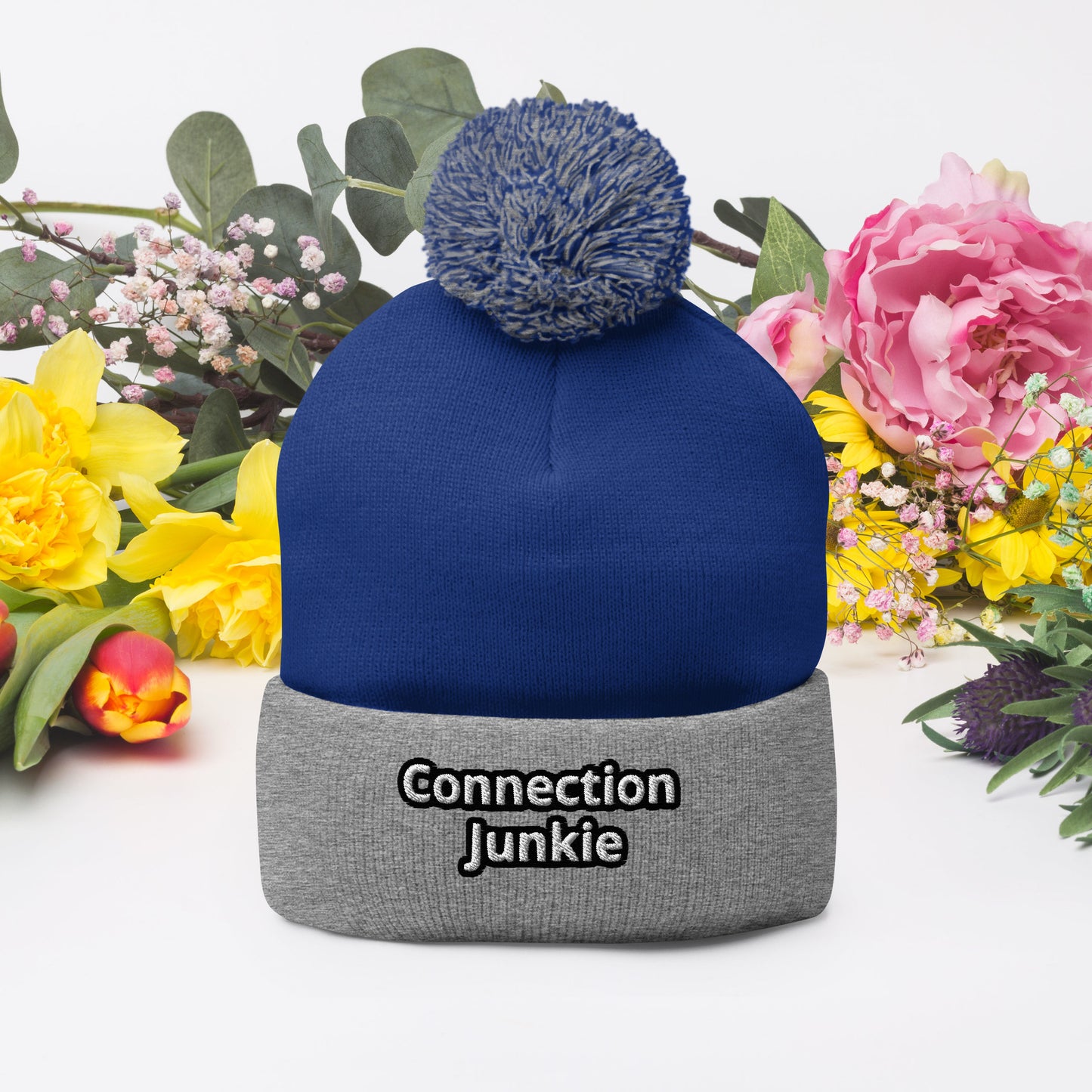 Connection Junkie Pom-Pom Beanie