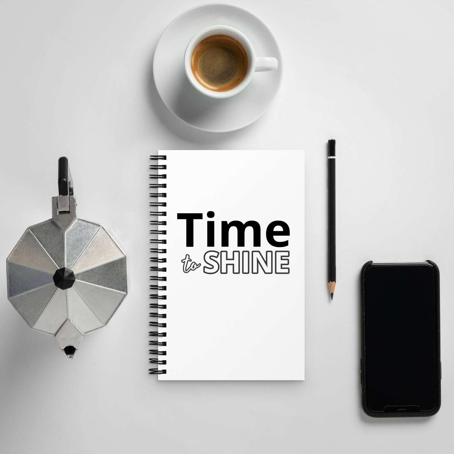 Time to SHINE Spiral notebook
