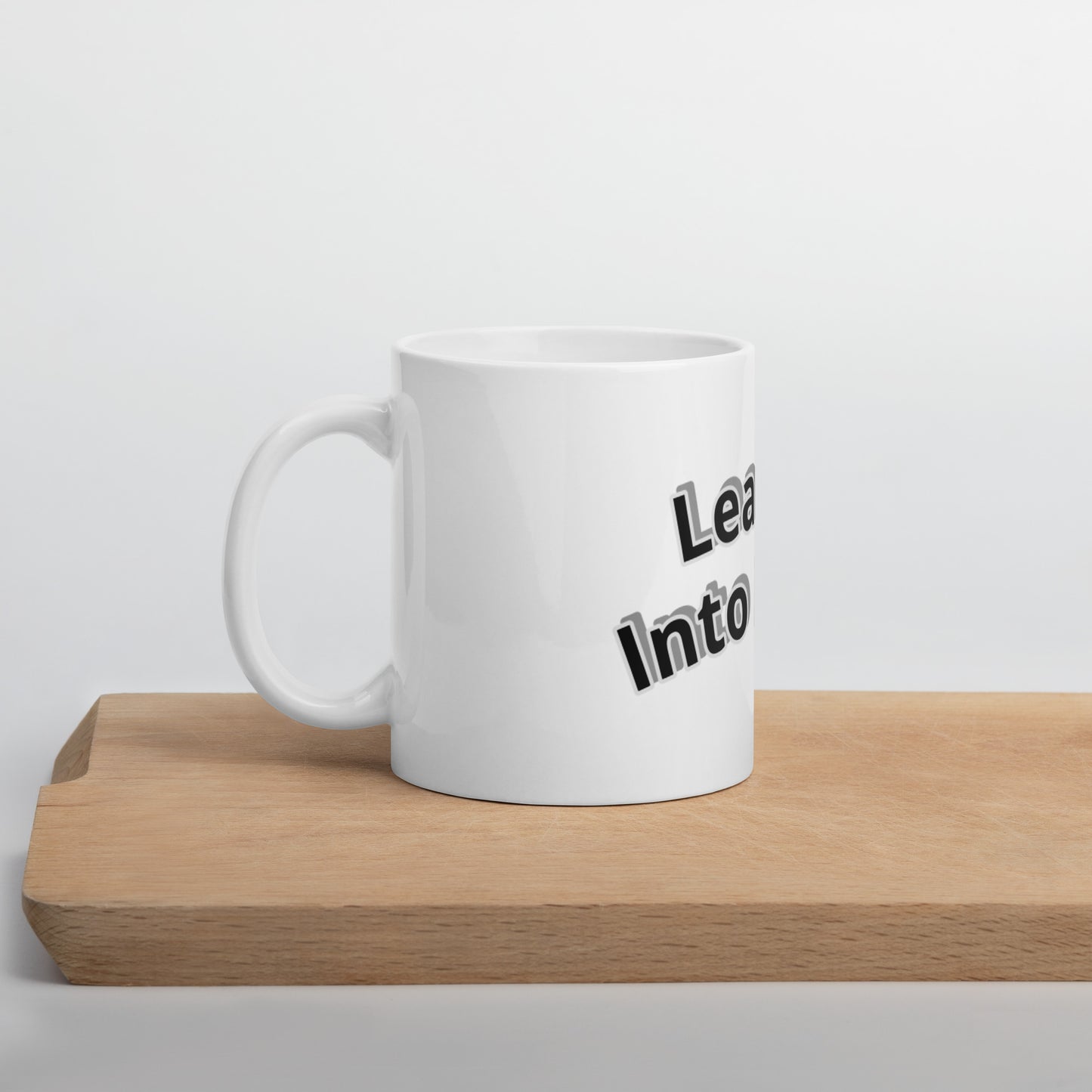 Leaping Into Faith White glossy mug