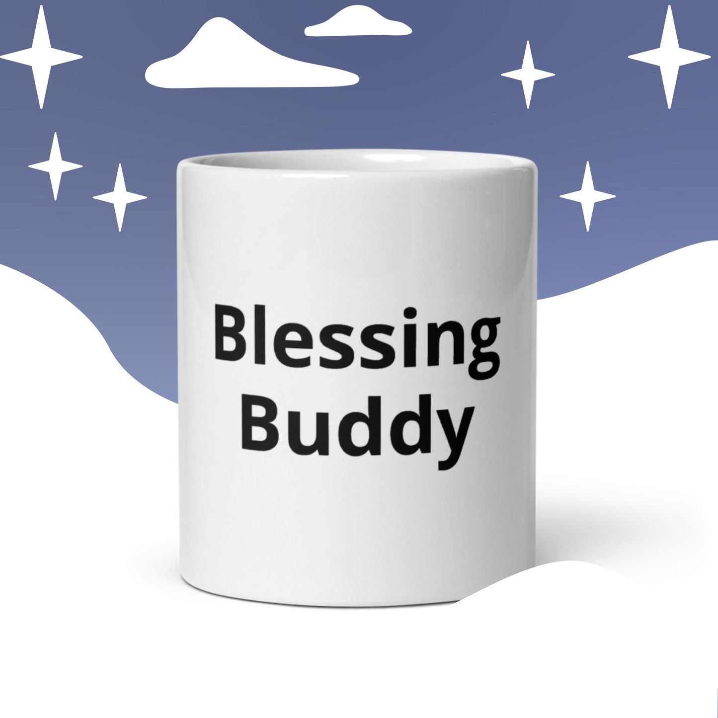 White glossy mug