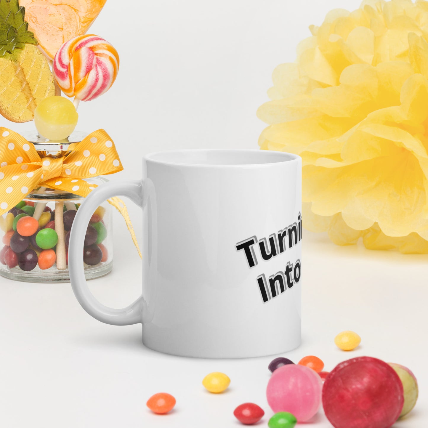Turning Fear Into Faith! glossy mug