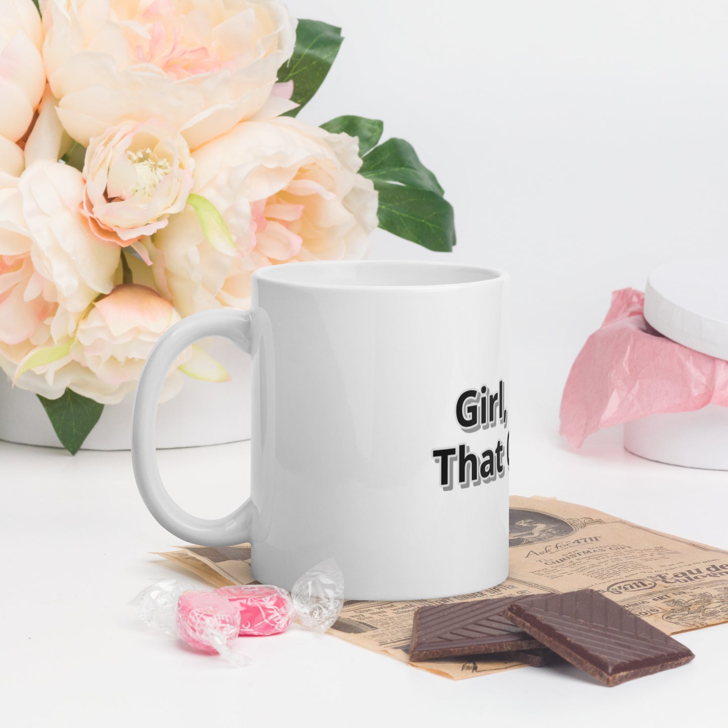 Girl, Dump That Chump! White glossy mug