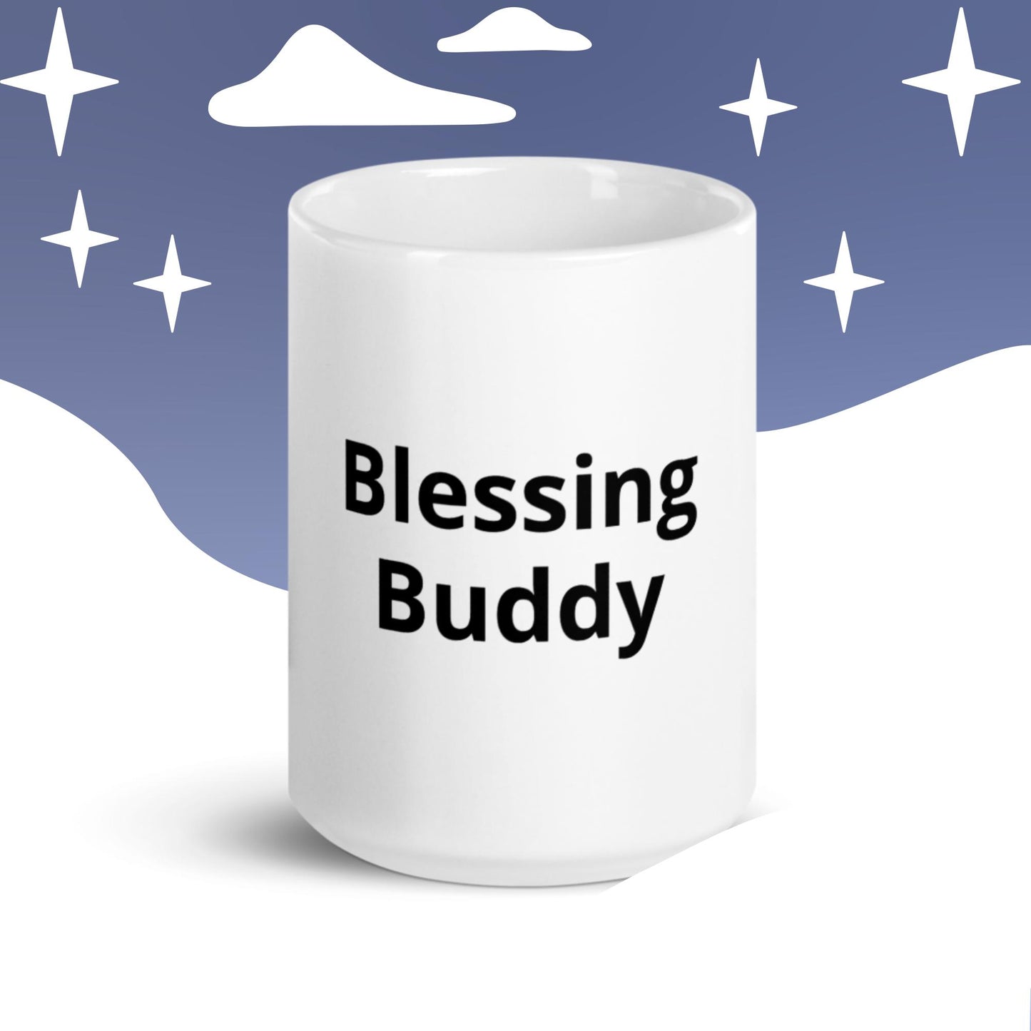 White glossy mug