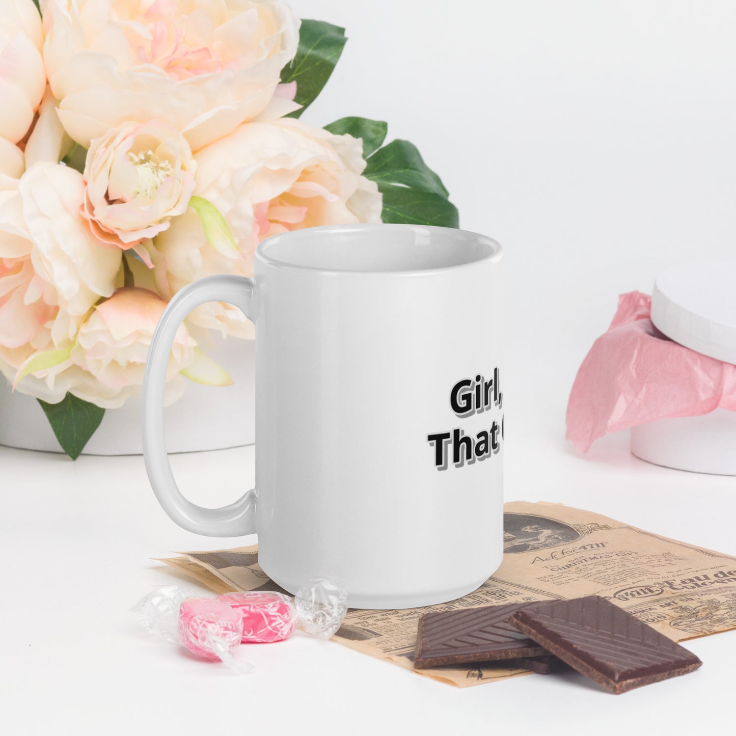 Girl, Dump That Chump! White glossy mug