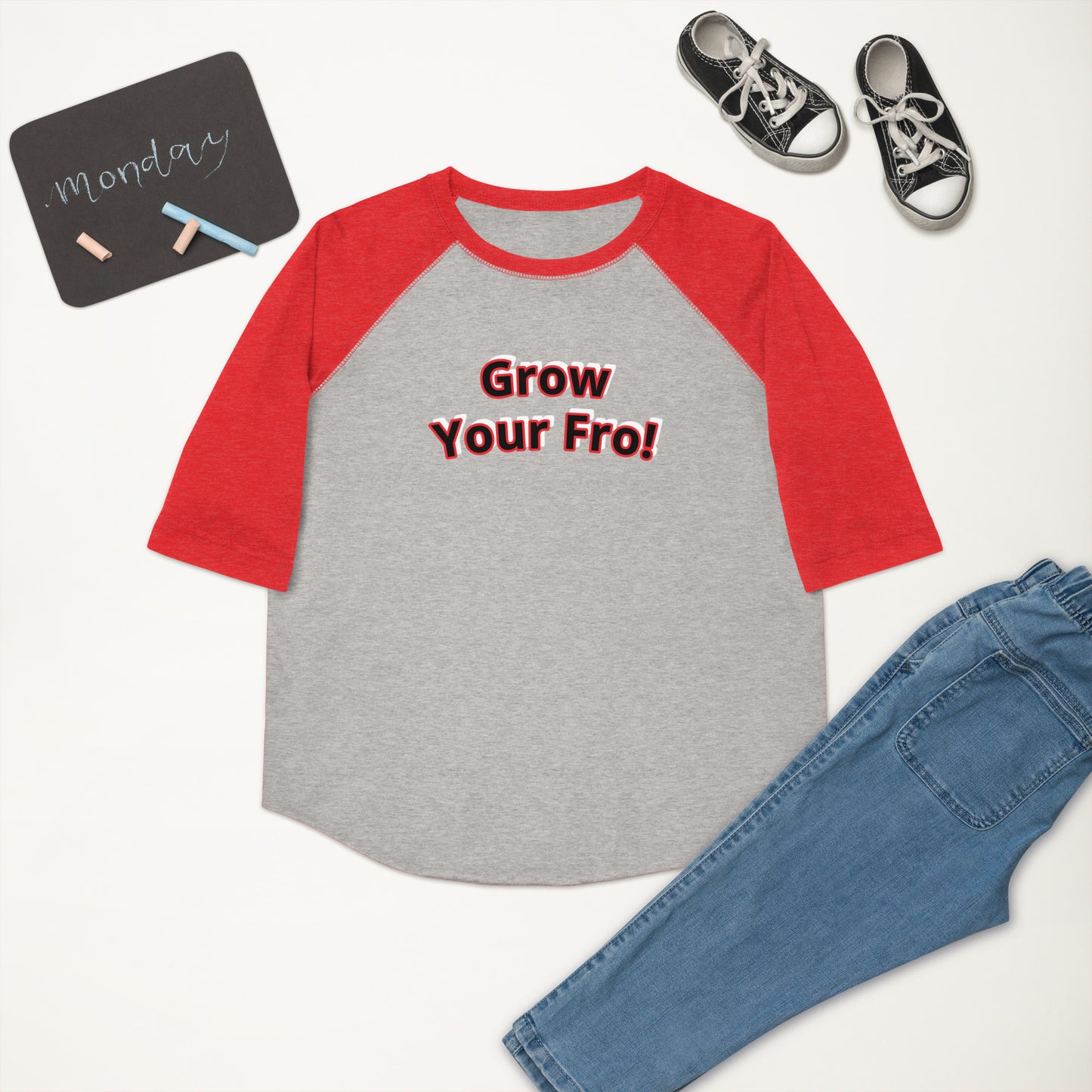 Grow Your Fro! Youth baseball shirt