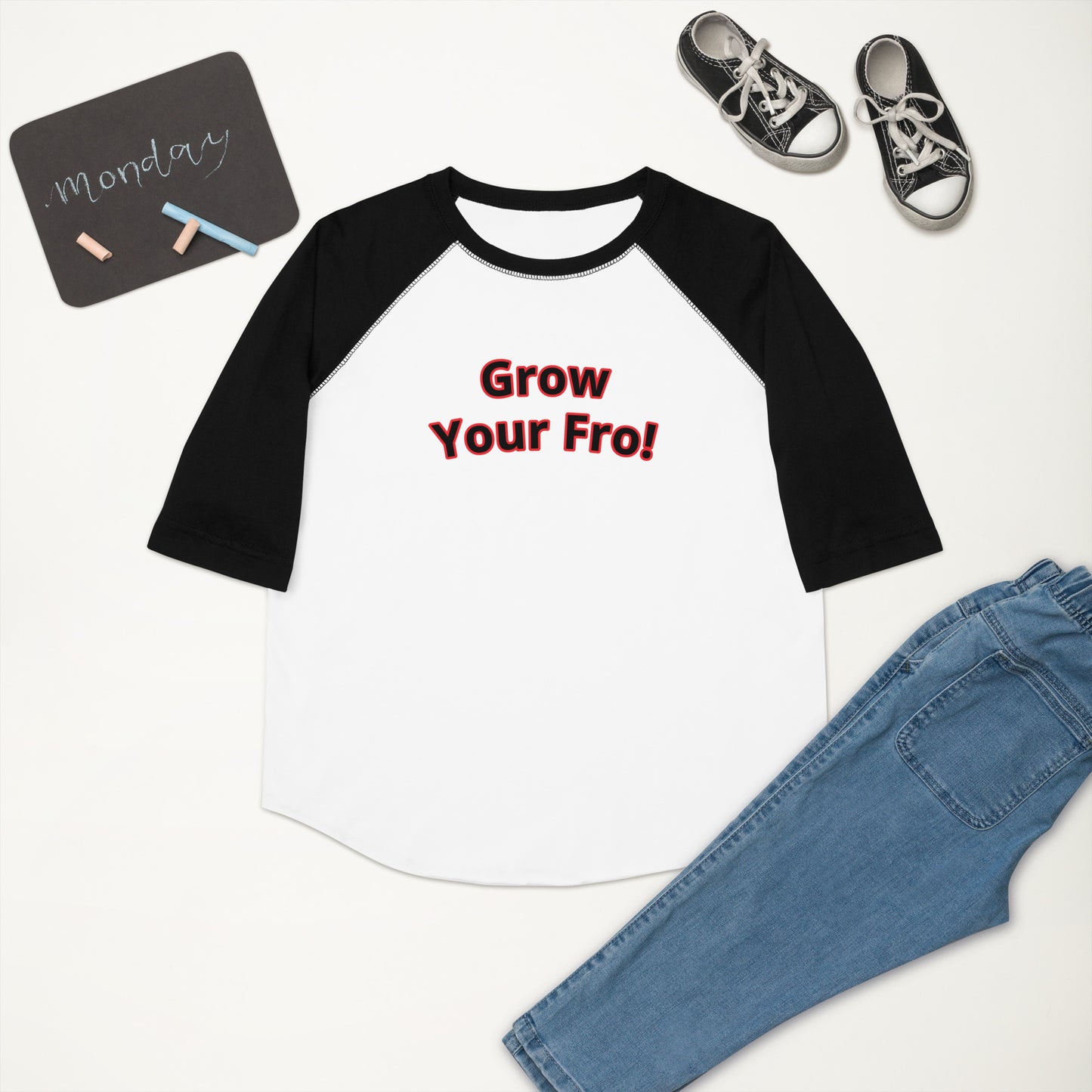 Grow Your Fro! Youth baseball shirt