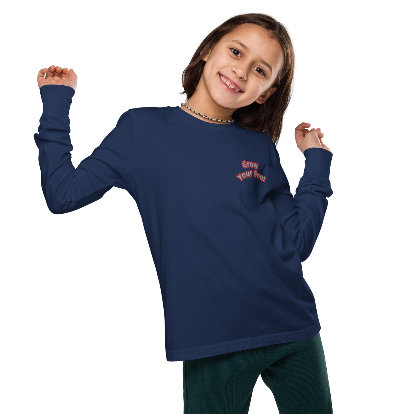 Grow Your Fro! Youth Long Sleeve Tee