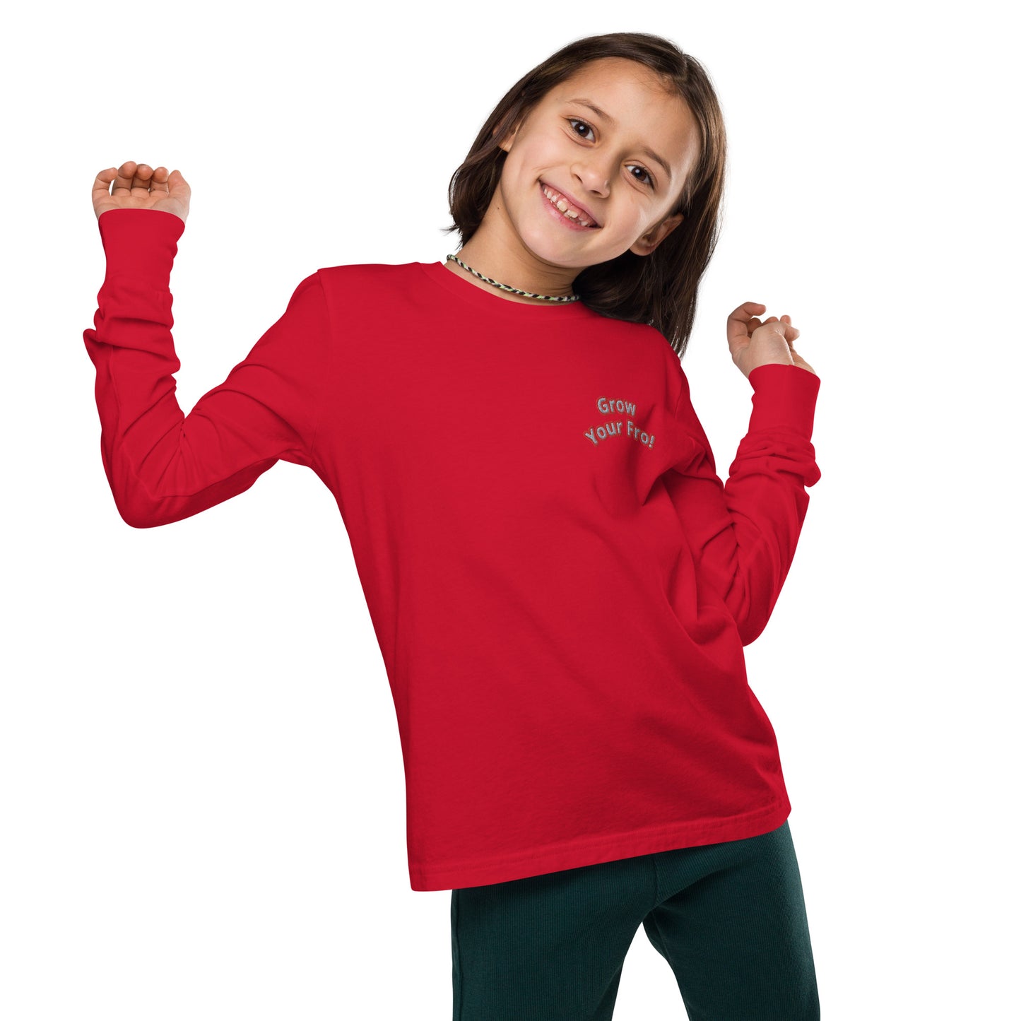 Grow Your Fro! Youth Long Sleeve Tee