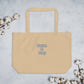 Pause & Pray Large organic tote bag