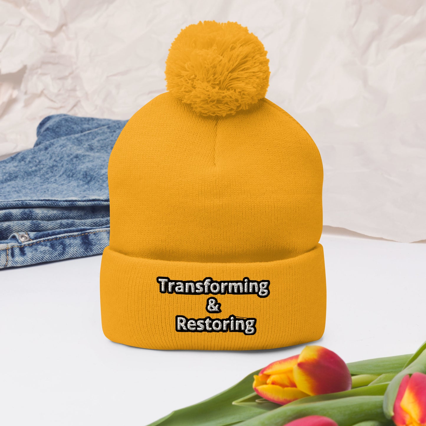 Transforming & Restoring Pom-Pom Beanie