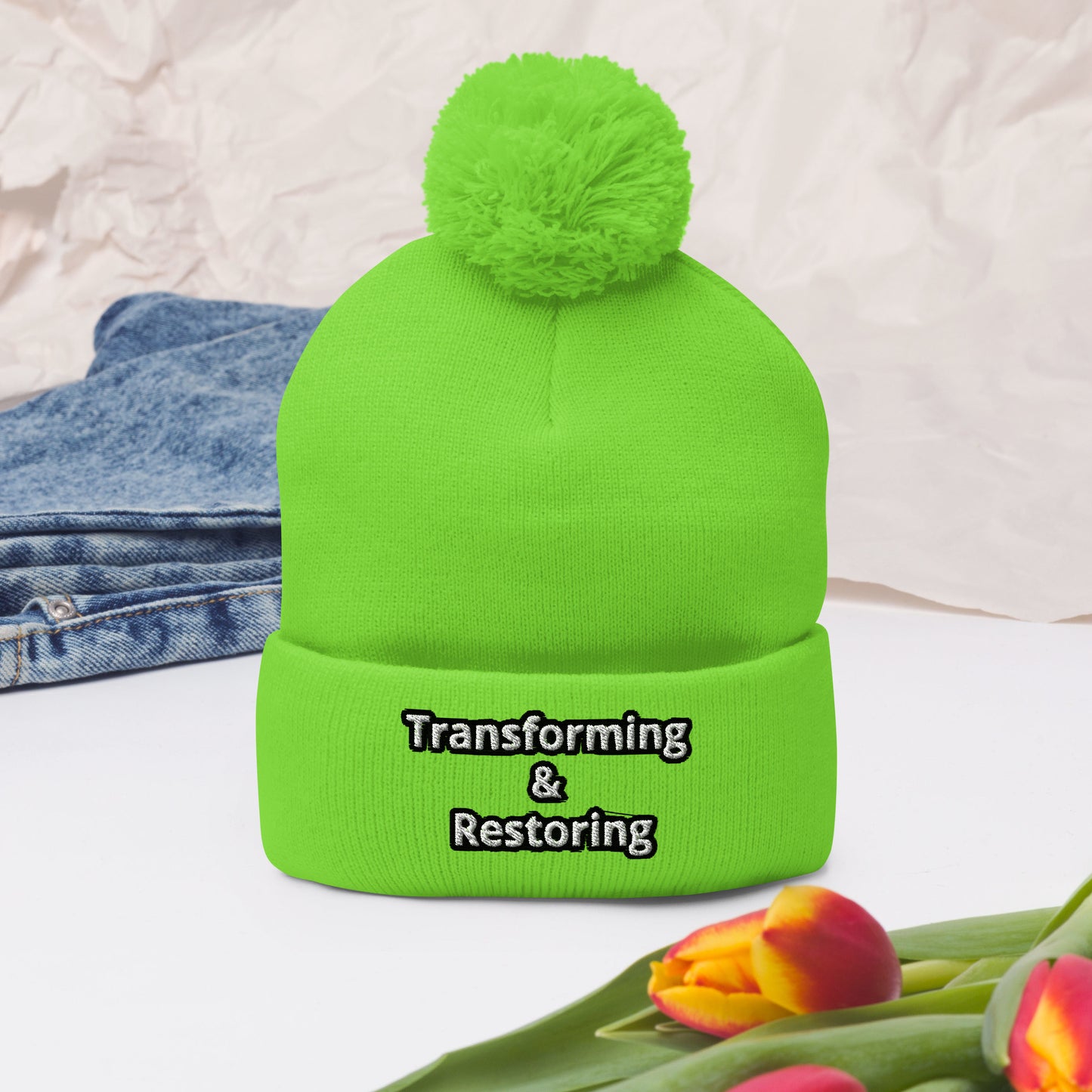 Transforming & Restoring Pom-Pom Beanie