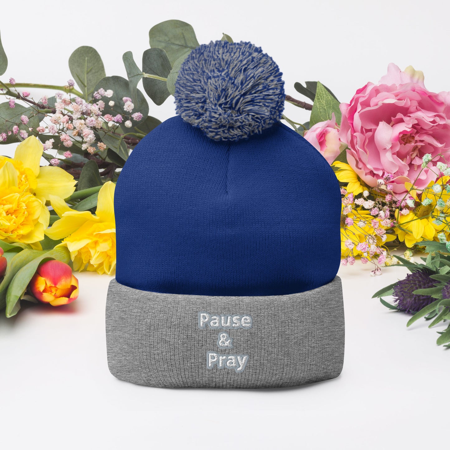 Pause & Pray Pom-Pom Beanie