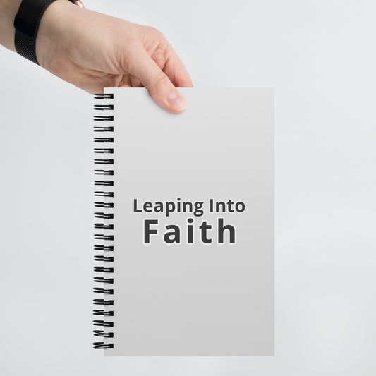 Leaping Into Faith Spiral notebook
