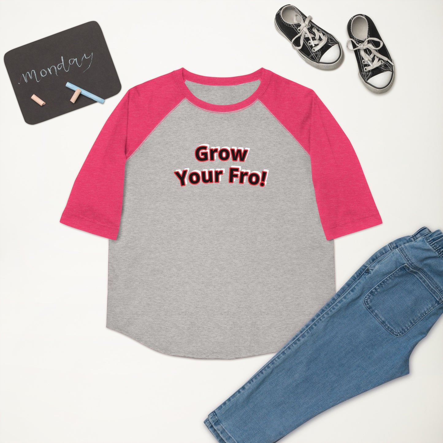 Grow Your Fro! Youth baseball shirt