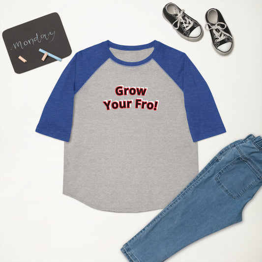 Grow Your Fro! Youth baseball shirt